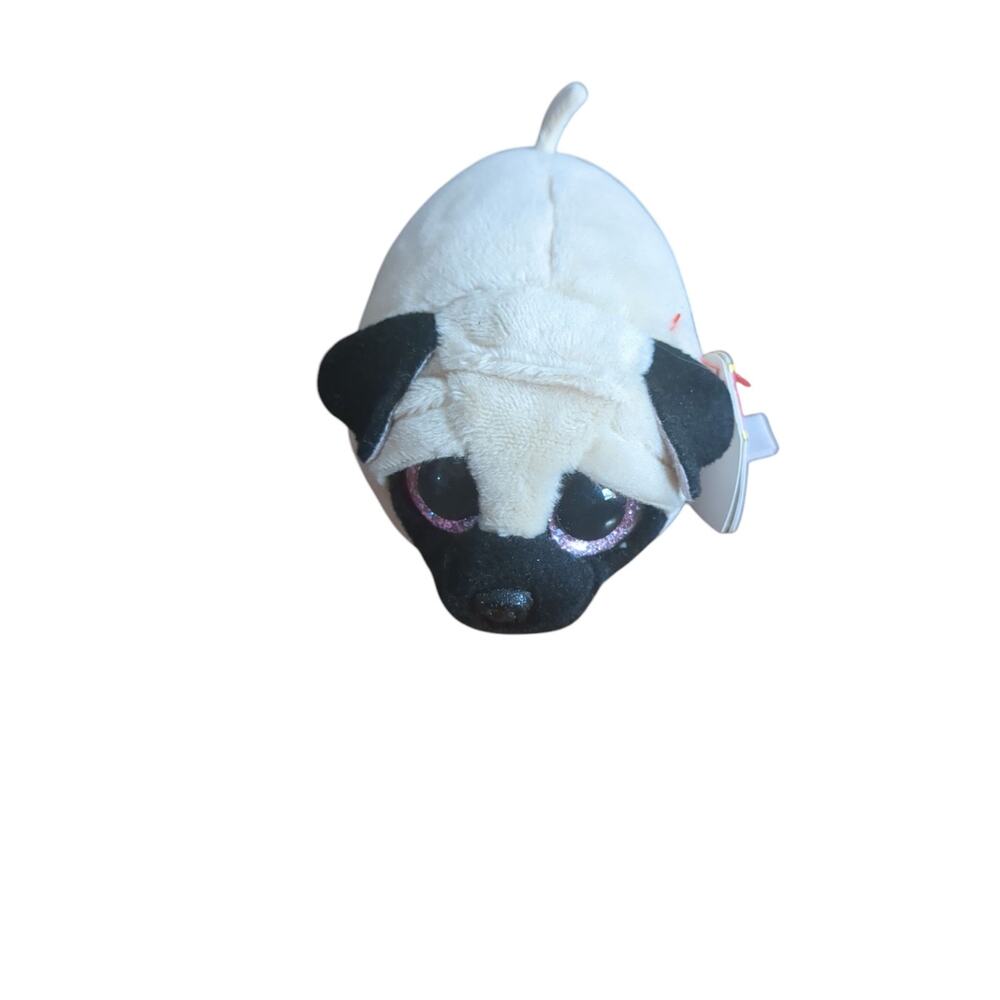 TY Beanie Boos Teeny Tys 4" CANDY Pug Dog Puppy Plush Stuffed Animal Tags(NEW)